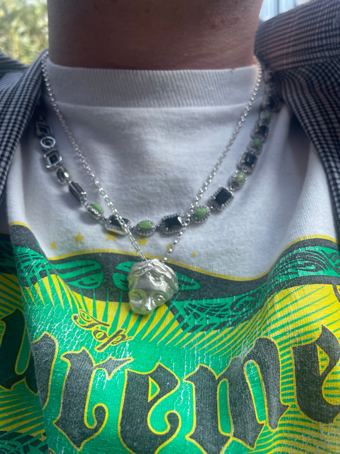 Silver Face Fragment Pendant
