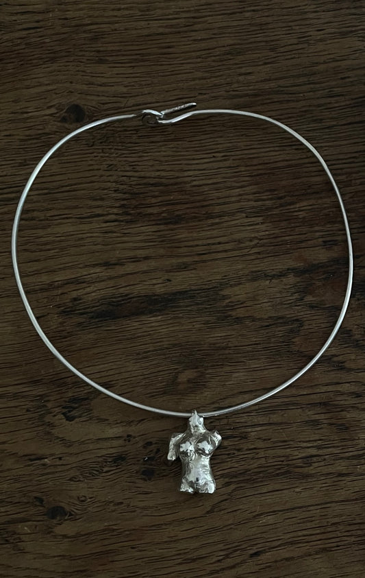 Silver Torso Necklace