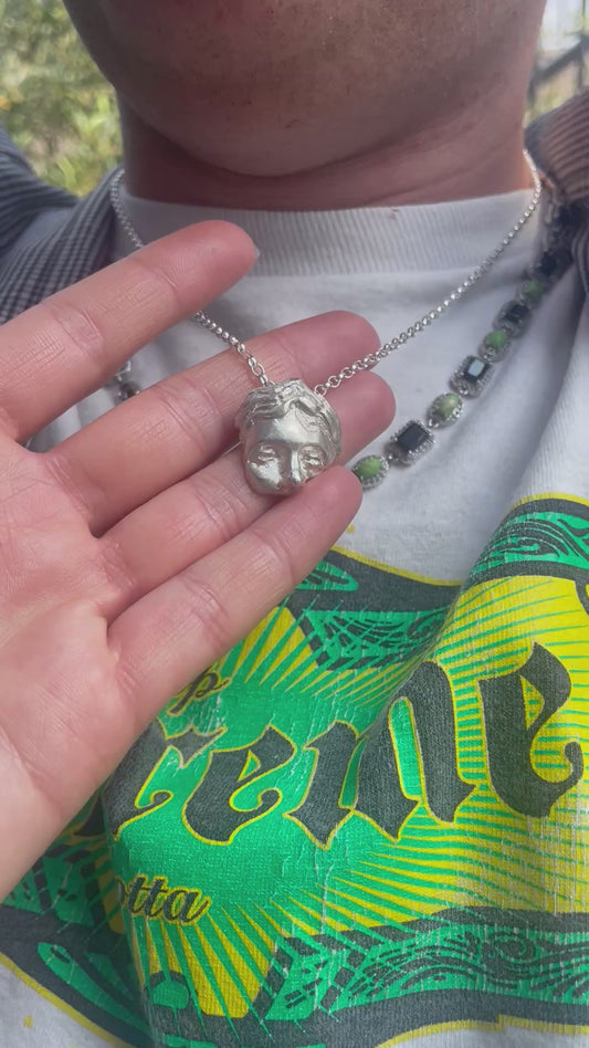 Silver Face Fragment Pendant
